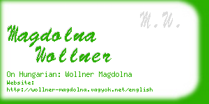 magdolna wollner business card